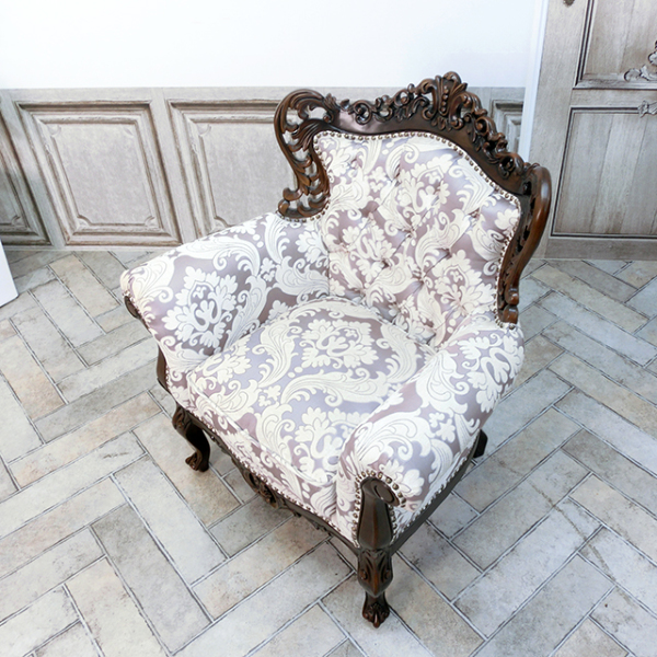 1人掛けソファ・アンティークテイスト 1006-1-SH-5F68B 新着