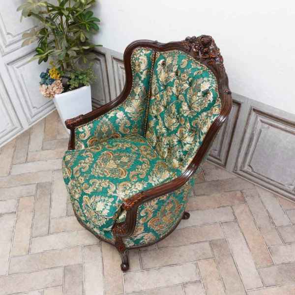 1人掛けソファ・アンティークテイスト 1008-1W-5F102B 新着