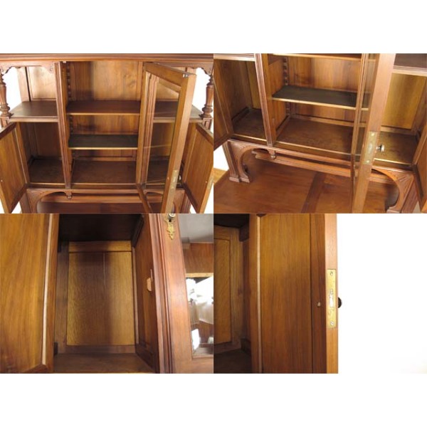 1900年頃 マホガニー材 フランス アンティーク・キャビネット