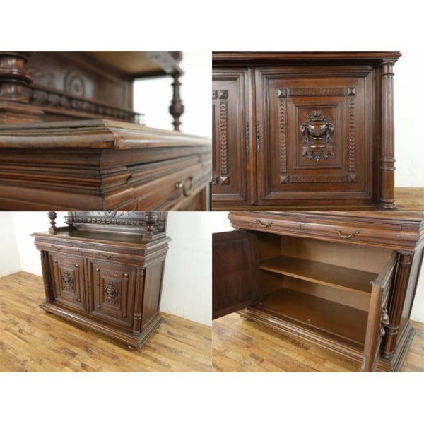 1900年頃 ウォールナット材 フランス アンティーク・キャビネット