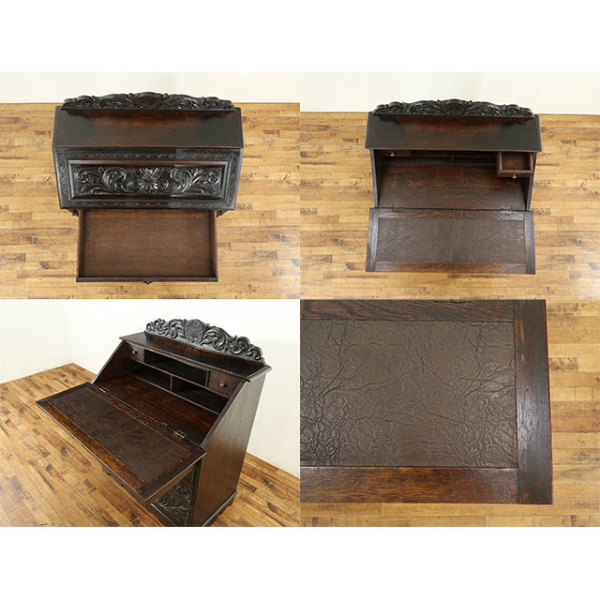 1880年頃 オーク材 イギリス アンティーク・ビューロー antique55384