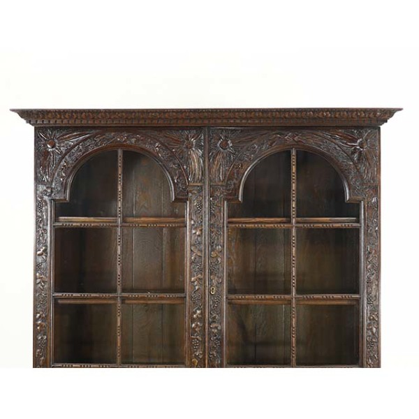 1880年頃 オーク材 イギリス アンティーク・ブックビューロー