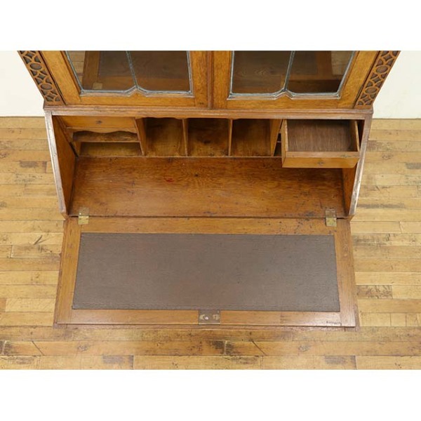 1920年頃 オーク材 イギリス アンティーク・ブックビューロー