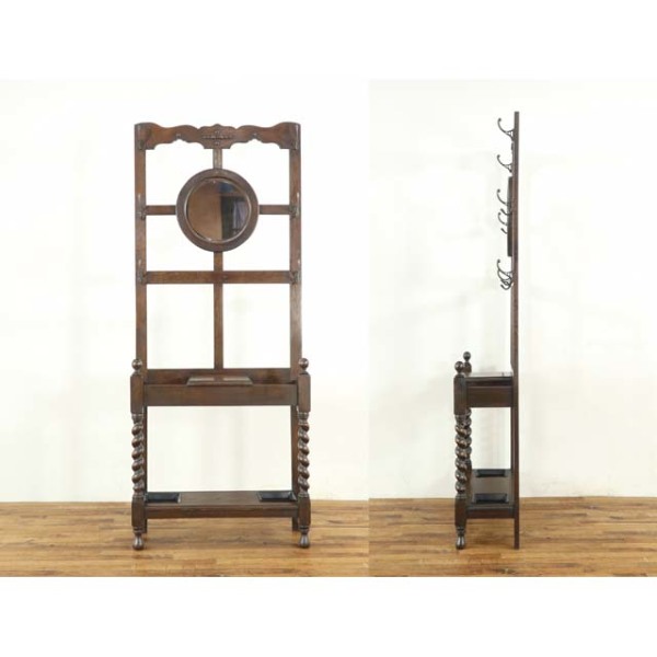 1920年頃 オーク材 イギリス アンティーク・ホールスタンド