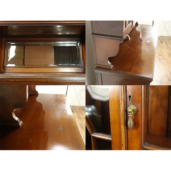 25日迄期間限定♡マホガニー キャビネット♡アンティーク家具 イギリス フランス 1920年頃 マホガニー材 イギリス アンティーク・キャビネット