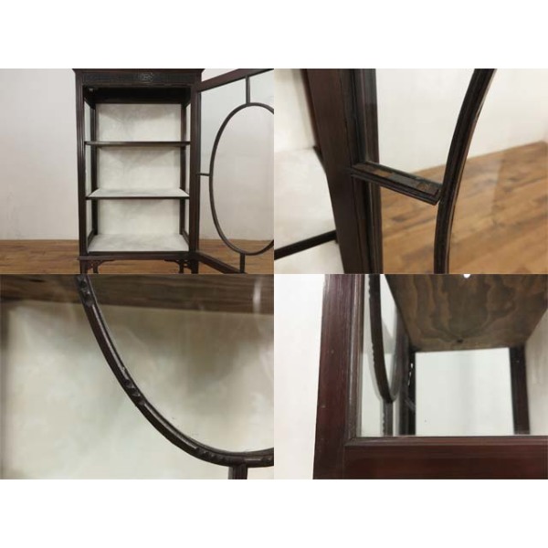 1920年頃 マホガニー材 イギリス アンティーク・ショーケース