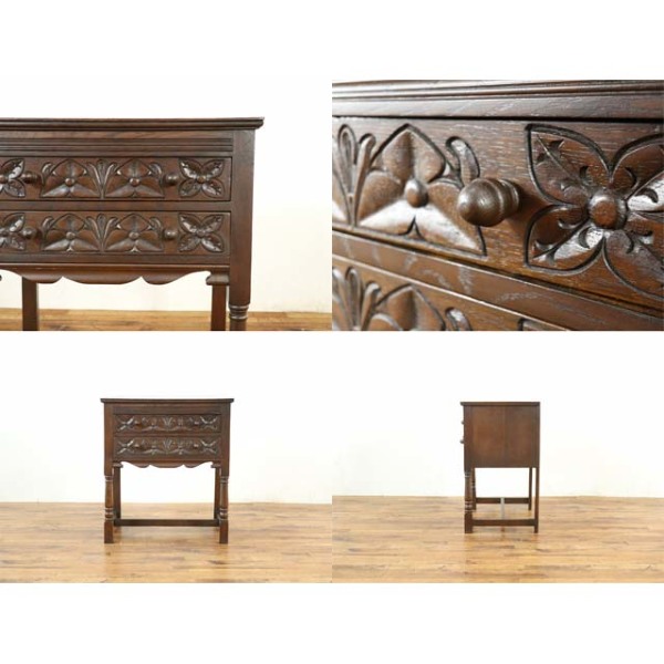 1930年頃 オーク材 イギリス アンティーク・チェスト antique59093