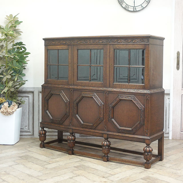 1910年頃 オーク材 イギリス アンティーク・キャビネット antique59231