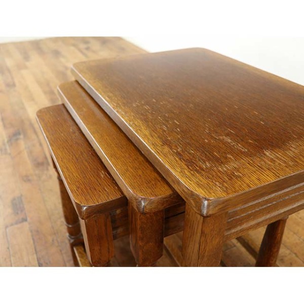 1930年頃 オーク材 イギリス アンティーク・ネストテーブル antique59568 新着アンティーク 【公式】クラシックデモダン アンティーク 家具・アンティークテイスト 専門店