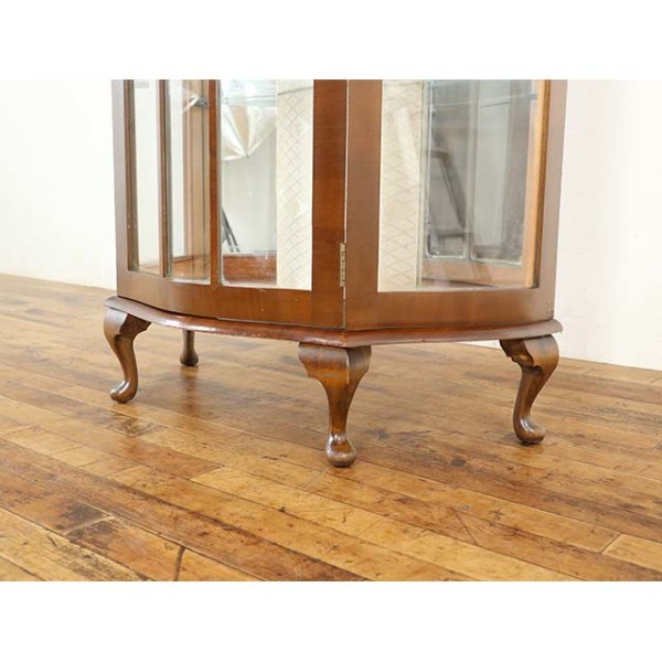 1940年頃 ウォールナット材 イギリス アンティーク・ショーケース