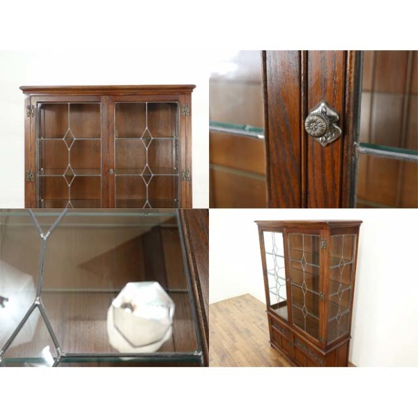 1950年頃 オーク材 イギリス アンティーク・ショーケース antique59648