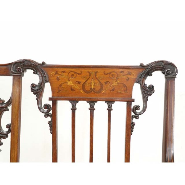 1910年頃 マホガニー材 イギリス アンティーク・長椅子