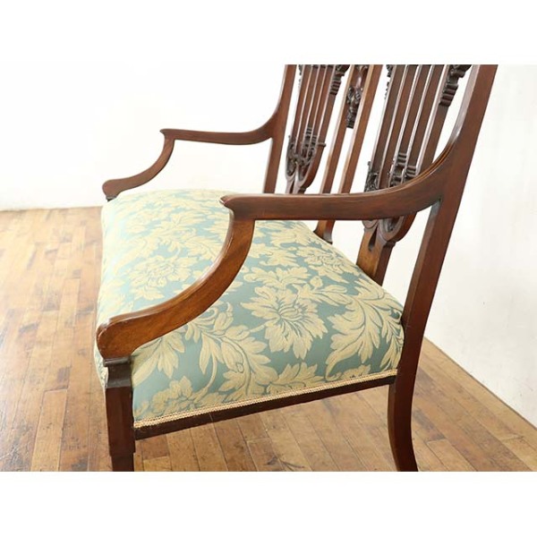 1910年頃 マホガニー材 イギリス アンティーク・長椅子