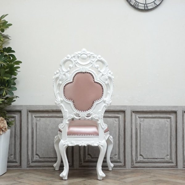 シングルチェア アンティークテイスト ピンクレザー 6110-18L18 新着