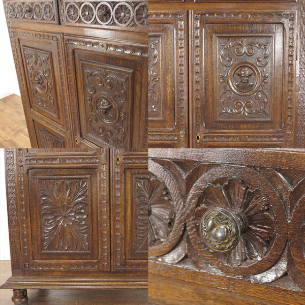 1880年頃 オーク材 フランス アンティーク・キャビネット antique62983