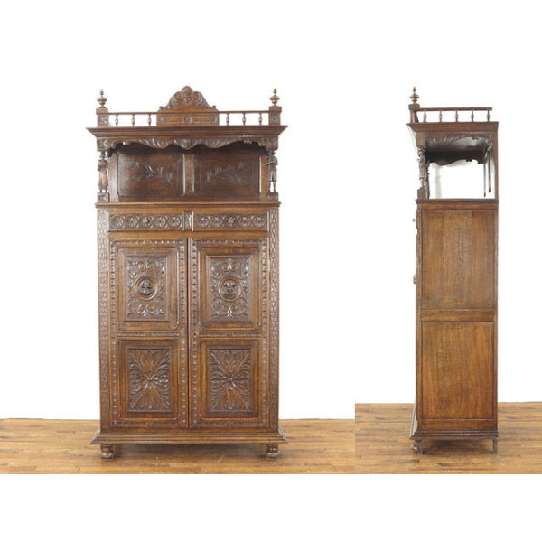 1880年頃 オーク材 フランス アンティーク・キャビネット antique62983