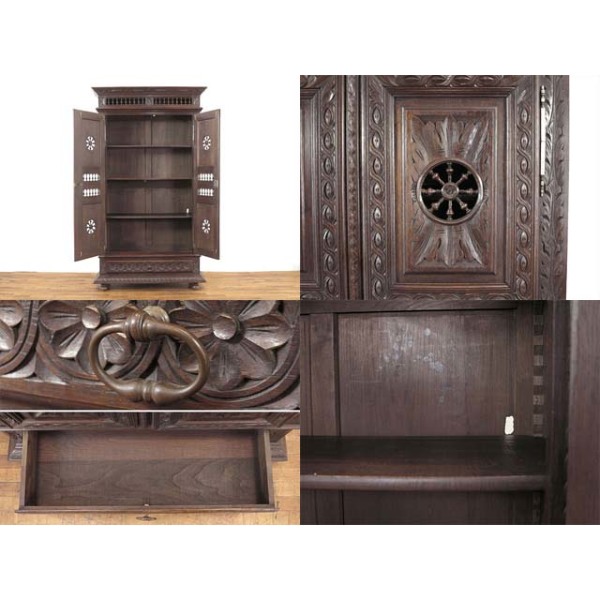 1880年頃 オーク材 フランス アンティーク・キャビネット antique63107