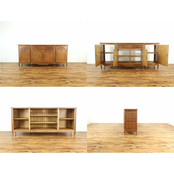 フランスアンティーク木製ショップカウンター/サイドボード/テーブル