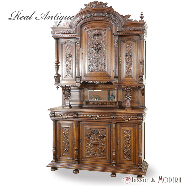 アンティークキャビネット#13 1880年頃 オーク材 フランス アンティーク・キャビネット