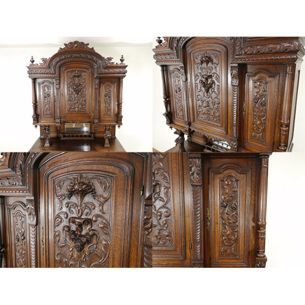 1880年頃 オーク材 フランス アンティーク・キャビネット antique63622