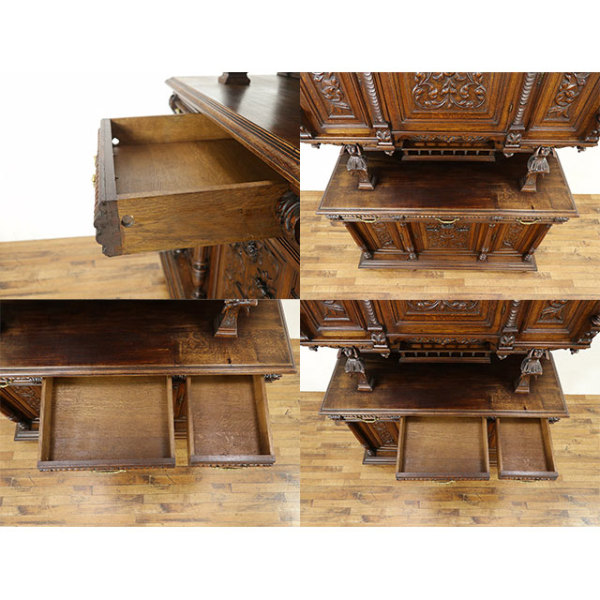 1880年頃 オーク材 フランス アンティーク・キャビネット antique63622