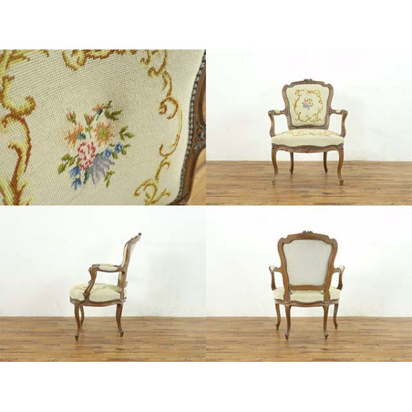 1920年頃 ウォールナット材 フランス アンティーク・チェア