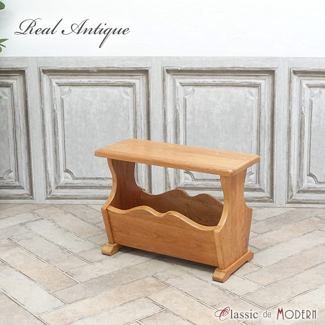 1940年頃 オーク材 オランダ アンティーク・マガジンラック