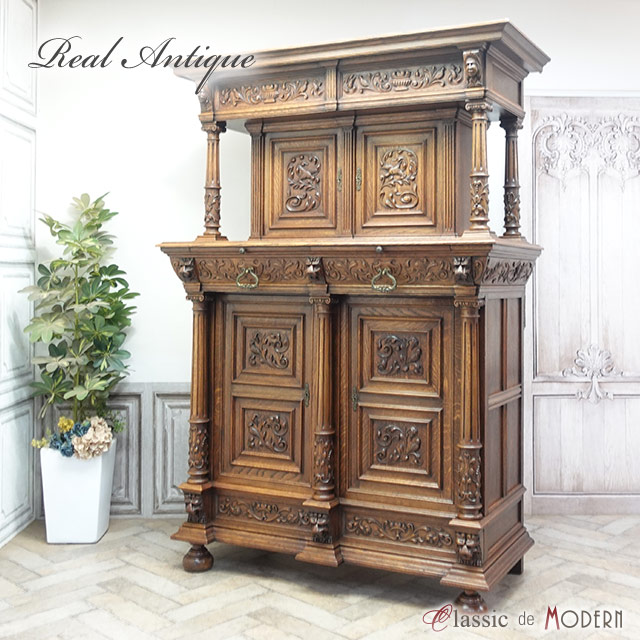 1900年頃 オーク材 フランス アンティーク・キャビネット