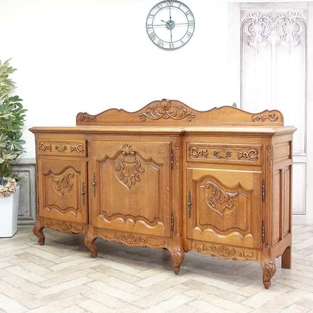 L3306-9 フランスアンティーク オーク サイドボード テレビボード L3306-9 フランスアンティーク オーク サイドボード テレビボード