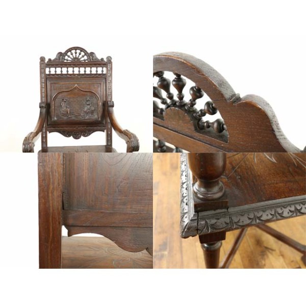 1900年頃 チェスナット材 フランス アンティーク・チェア