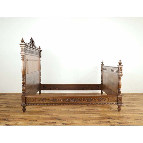 1920年頃 オーク材 フランス アンティーク・ベッドフレーム