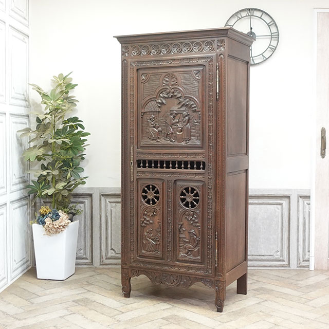 1900年頃 チェスナット材 フランス アンティーク・キャビネット