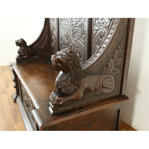 フランス製ヴィンテージ　ベンチ 1900年頃 オーク材 フランス アンティーク・ベンチ antique64906