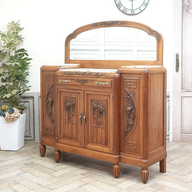 1920年頃 ウォールナット材 フランス アンティーク・キャビネット