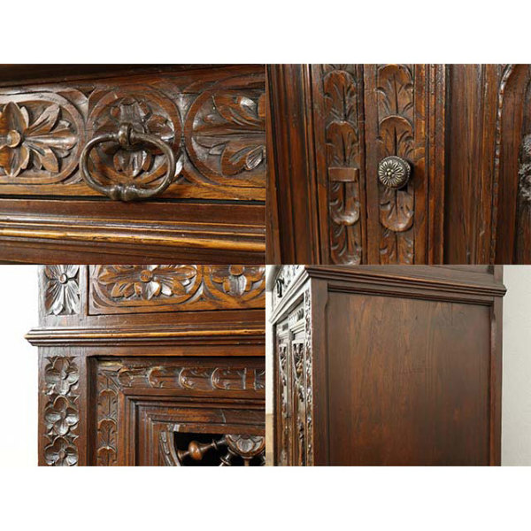 1880年頃 オーク材 フランス アンティーク・キャビネット antique65065