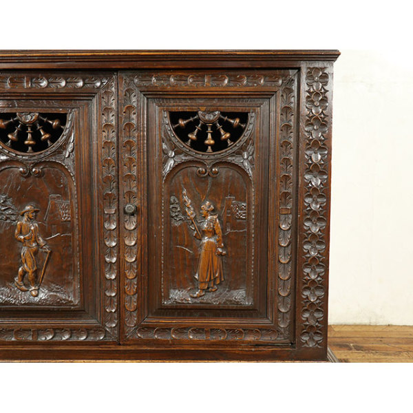 キャビネット アンティーク家具 中古　骨董品　洋風 1880年頃 オーク材 フランス アンティーク・キャビネット
