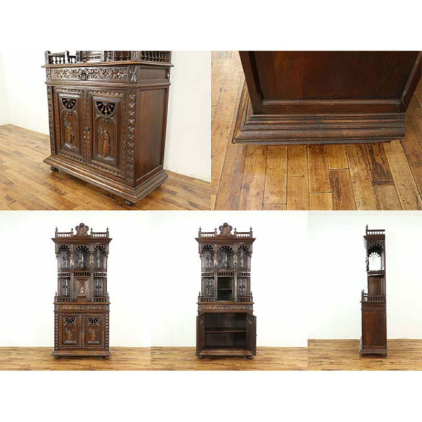 1880年頃 オーク材 フランス アンティーク・キャビネット antique65065