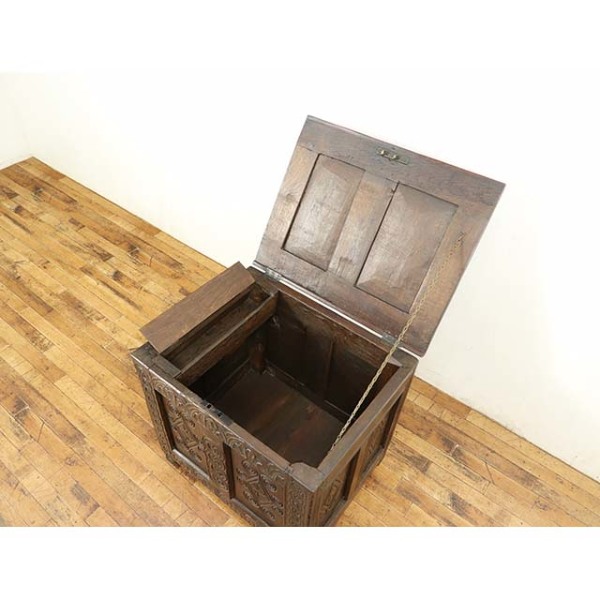 1880年頃 オーク材 フランス アンティーク・コファー antique65152