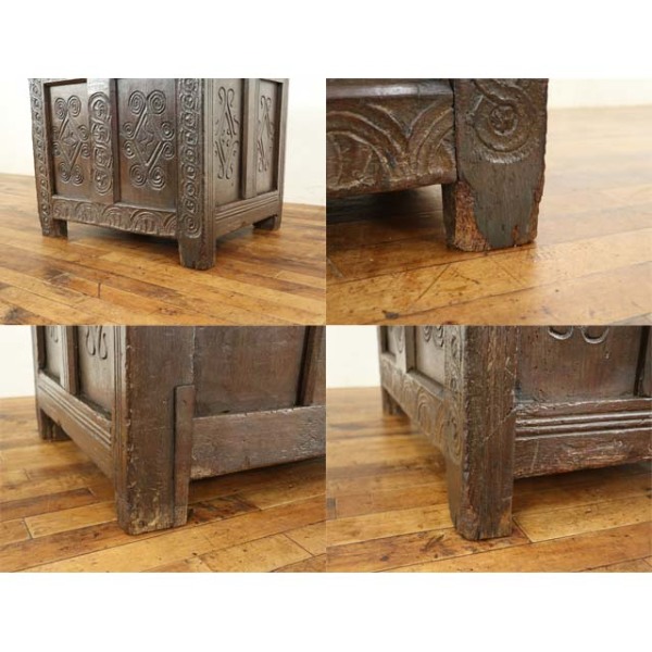 1880年頃 オーク材 フランス アンティーク・コファー antique65152