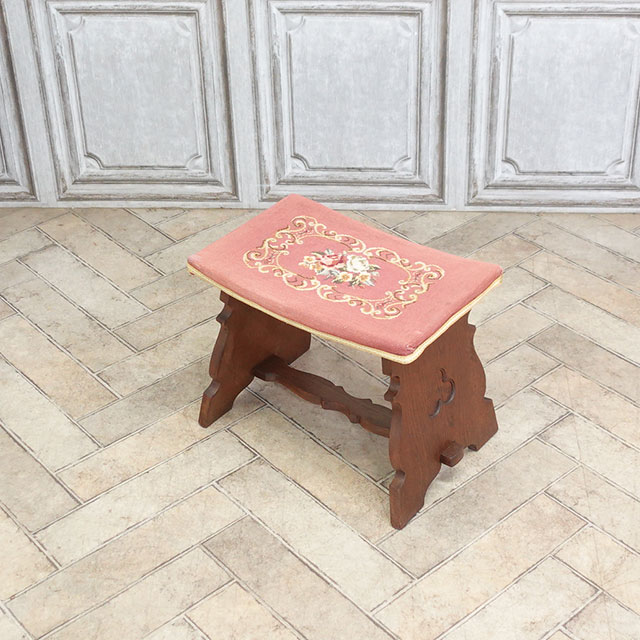 アンテーク　家具 1940年頃 オーク材 フランス アンティーク・スツール