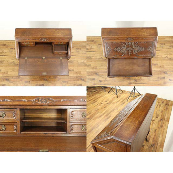 1910年頃 オーク材 フランス アンティーク・ビューロー antique65172