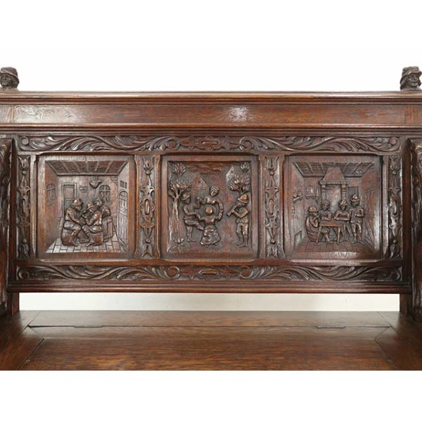1900年頃 オーク材 フランス アンティーク・ベンチ antique65192 新着