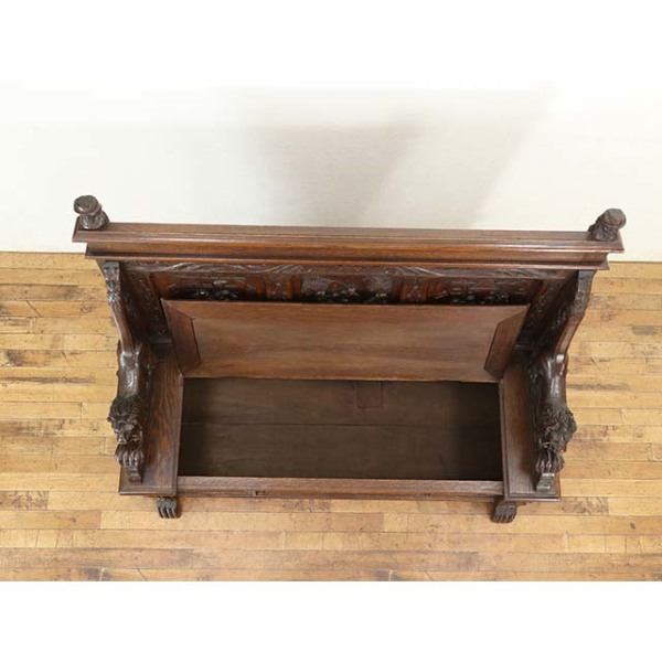 1900年頃 オーク材 フランス アンティーク・ベンチ antique65192 新着