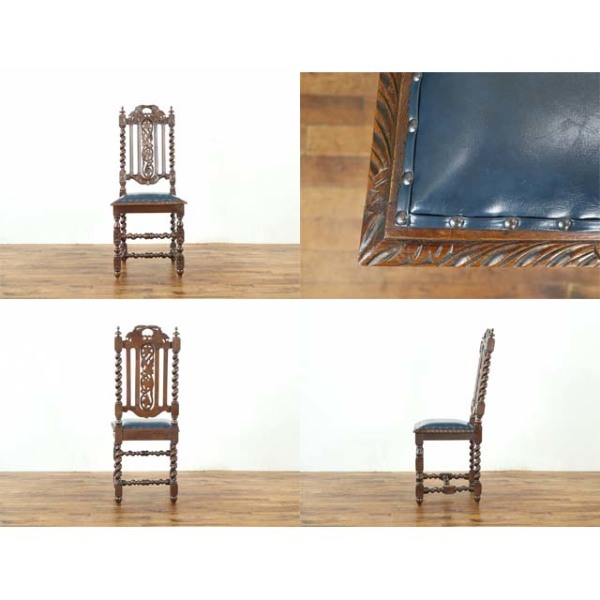 アンティーク 椅子 フランス✳︎イギリス 1900年頃 オーク材 フランス アンティーク・チェア antique65242