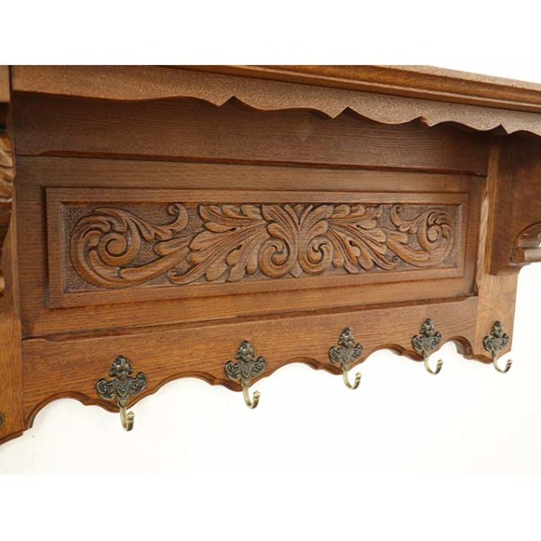 1940年頃 オーク材 オランダ アンティーク・ウォールハンガー