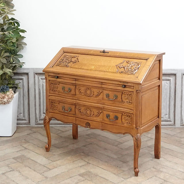 1930年頃 オーク材 フランス アンティーク・ビューロー antique65339