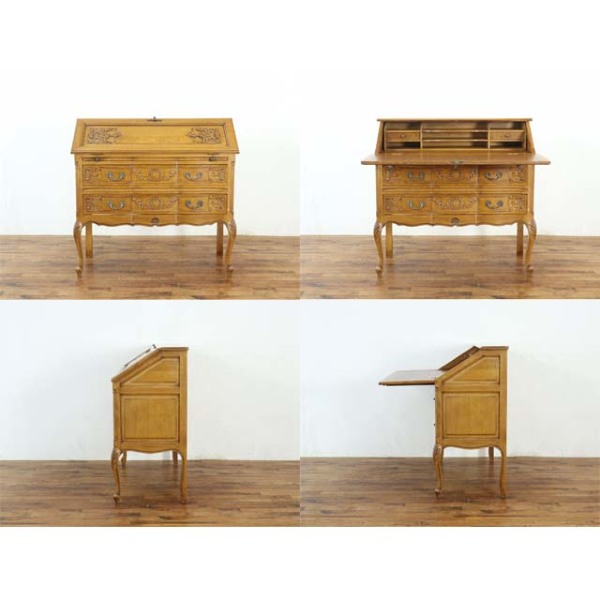 1930年頃 オーク材 フランス アンティーク・ビューロー antique65339