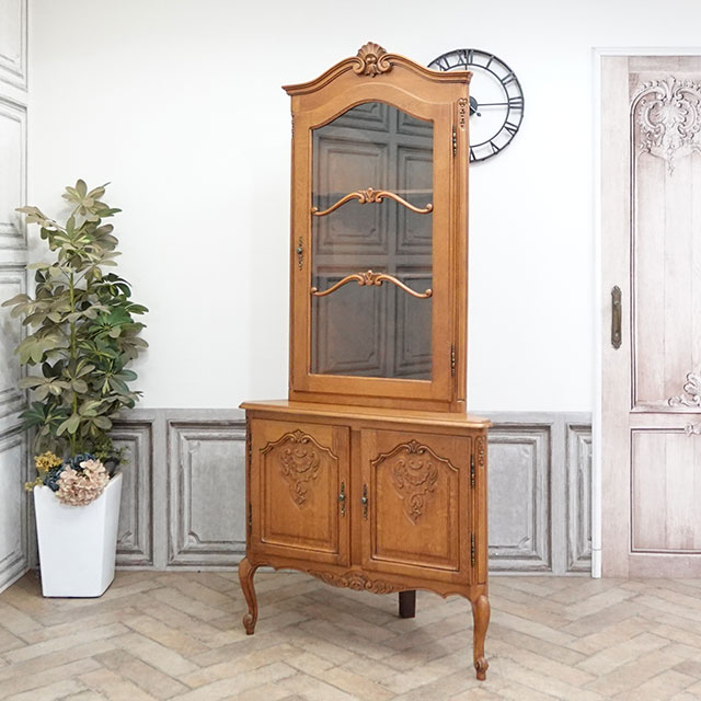 1930年頃 オーク材 フランス アンティーク・コーナーキャビネット