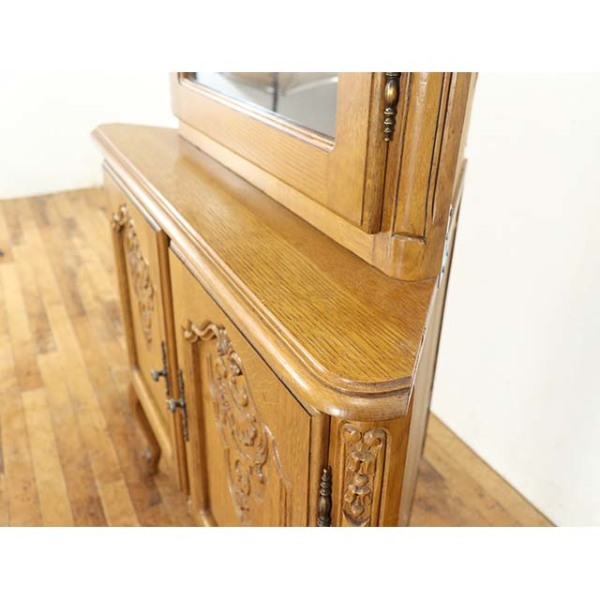 1930年頃 オーク材 フランス アンティーク・コーナーキャビネット