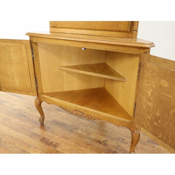 1930年頃 オーク材 フランス アンティーク・コーナーキャビネット